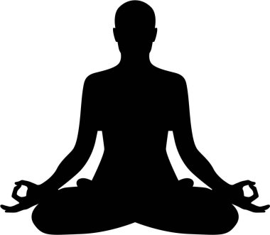 Meditasyon rahatlama siluet
