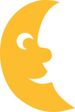 Yüz gülümseyen Hilal ay