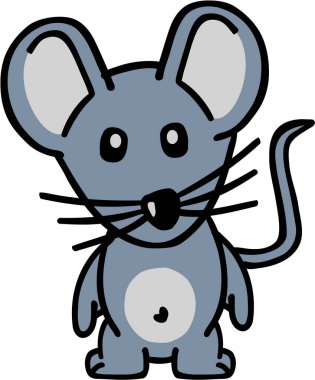 Karikatür fare vektör