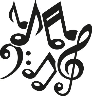 Müzik notlar kaos