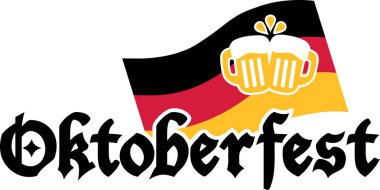 Oktoberfest Alman bayrağı ile