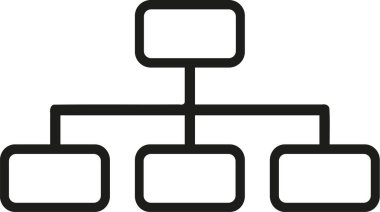 Organigram simge vektör