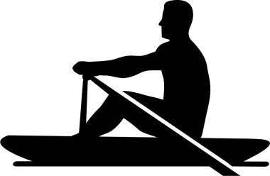 Kürek çekmeye siluet vektör