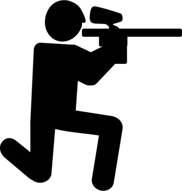 Paintball piktogram vektör