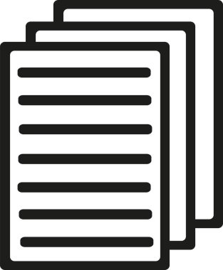 Kağıtları simgesi demet