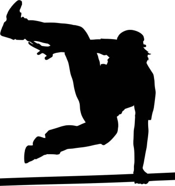 Parkour mooving siluet