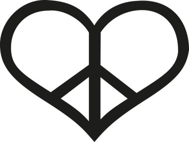 Barış işareti kalp şeklinde