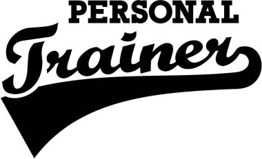 Kişisel antrenör retro yazı tipi