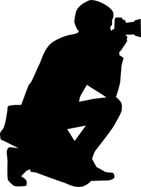 fotoğrafçı siluet vektör