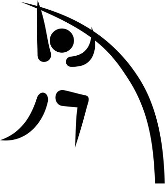 sırıkla yüksek atlama simgesi