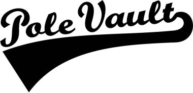 Sırıkla yüksek atlama kelime retro