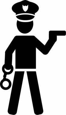 Polis piktogram vektör