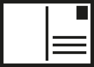 Kartpostal simge vektör