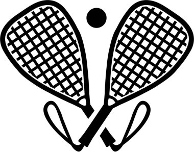 Racquetball bats crossed clipart