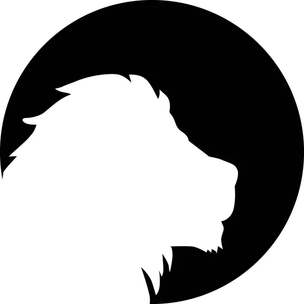 Lion devant la lune — Image vectorielle