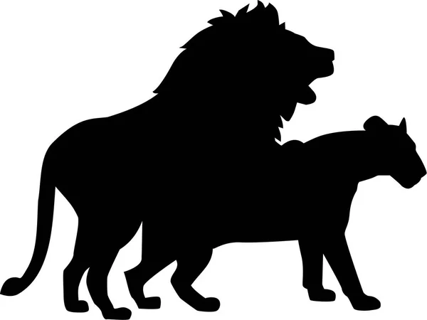 Львы занимаются сексом — стоковый вектор