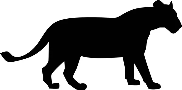 Vetor de silhueta de leoa —  Vetores de Stock