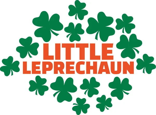 Voor zwangere Ierse vrouw - weinig leprechaun — Stockvector