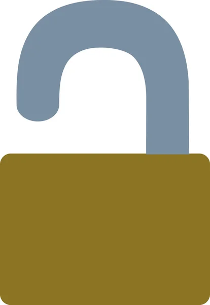 Gyllene låsikonen — Stock vektor