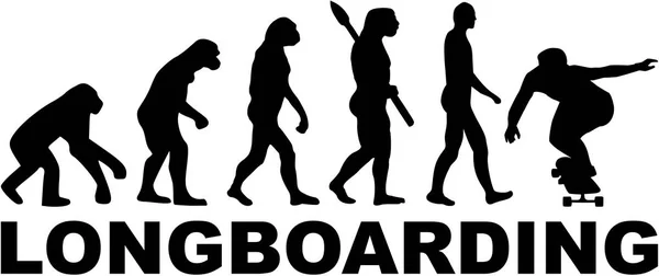 Evolution Longboarding-Vektor — Stockvektor