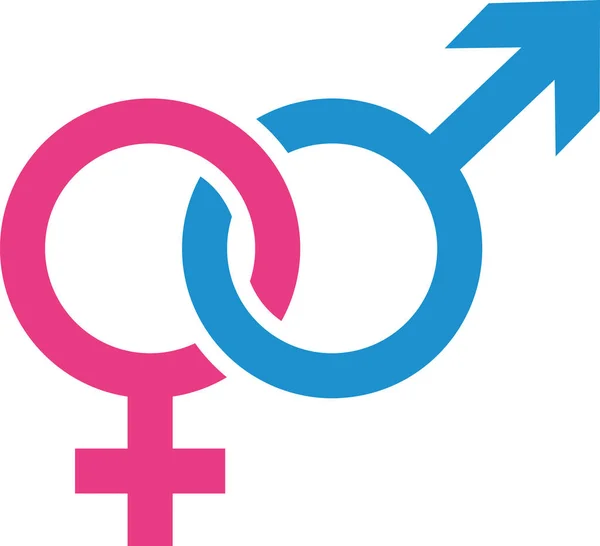 Sex gender icon woman man — Stock Vector