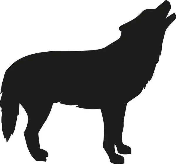 Howling wolf vector — Stock Vector