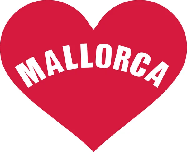 Mallorca vector del corazón — Archivo Imágenes Vectoriales