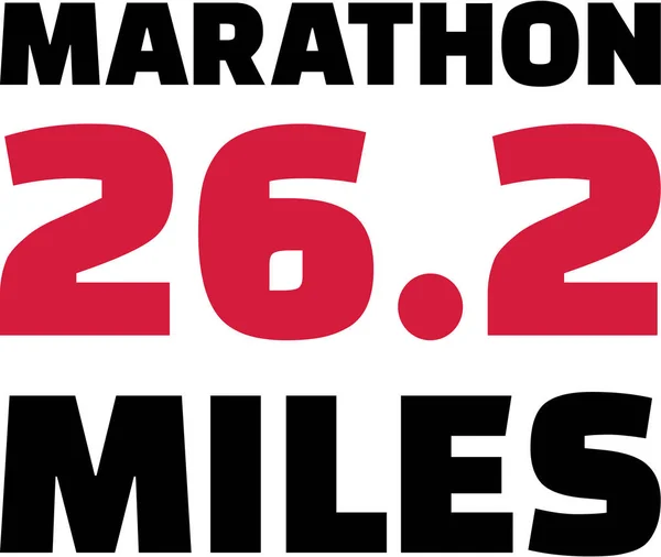 Maratón 26.2 millas — Vector de stock