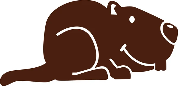 Marmot vecteur de dessin animé — Image vectorielle