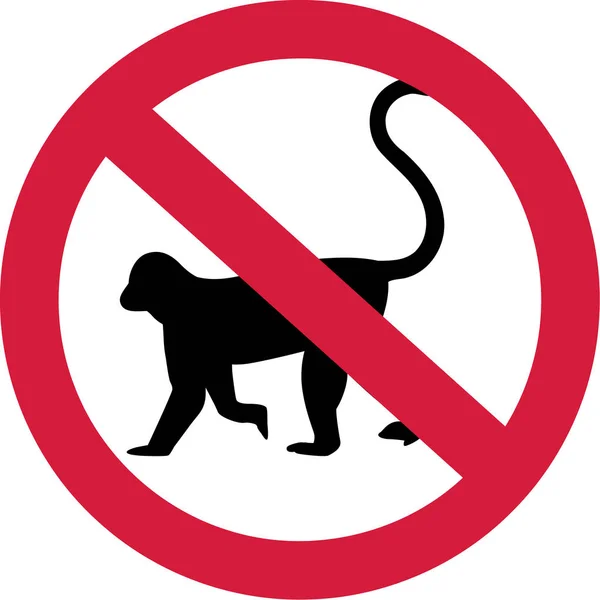 Małpy wektor zabronione — Wektor stockowy
