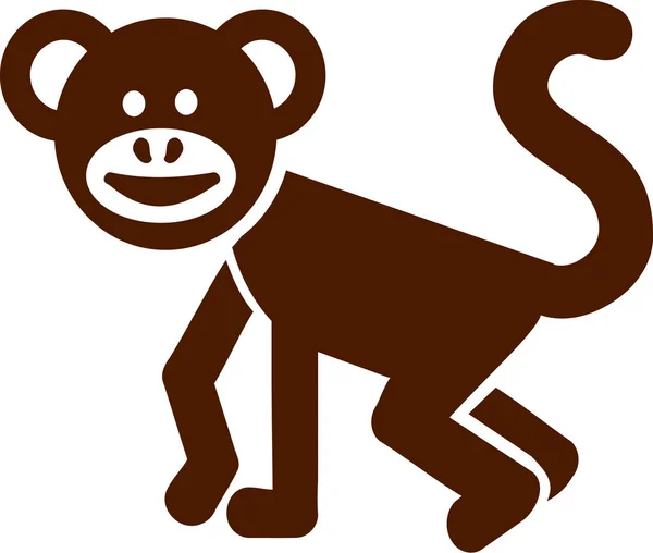 Simple Monkey icon — Stock Vector