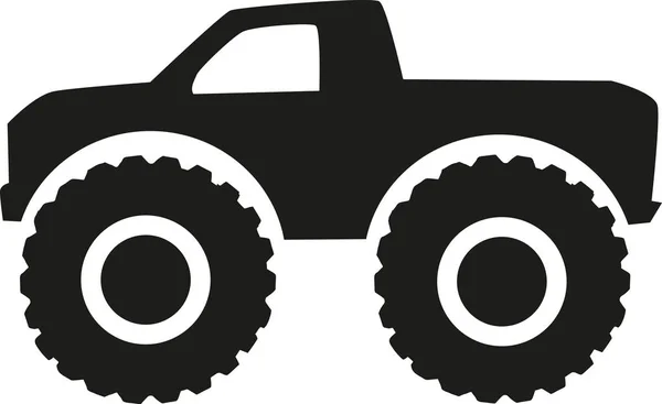 Monster truck ikonu - čtyři pohon kol — Stockový vektor
