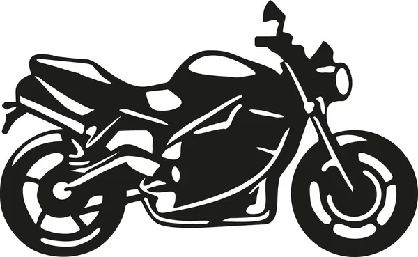 詳細とバイクのシルエット — ストックベクタ