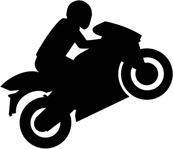 Dublê de moto motociclista — Vetor de Stock