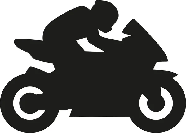 Σιλουέτα οδήγησης μοτοποδηλάτων — Διανυσματικό Αρχείο
