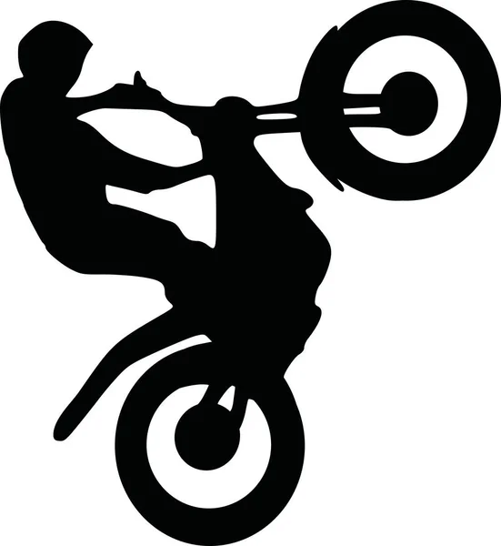 Vetor de acrobacia motocross — Vetor de Stock