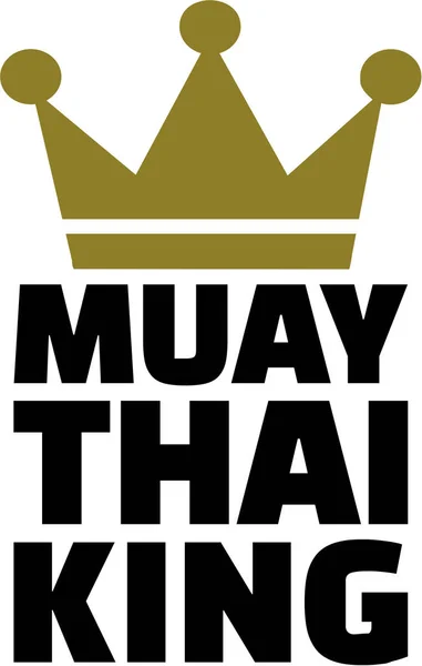 Muay Thai King avec couronne — Image vectorielle