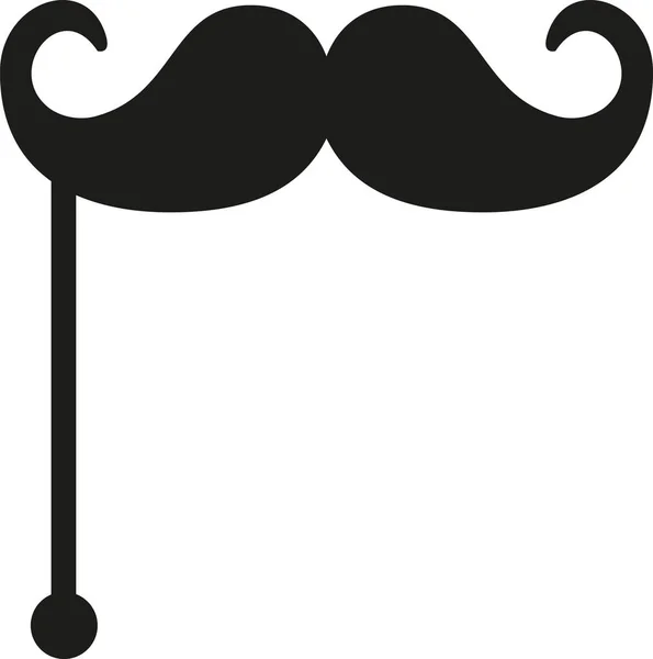 Moustache comme un monocle — Image vectorielle