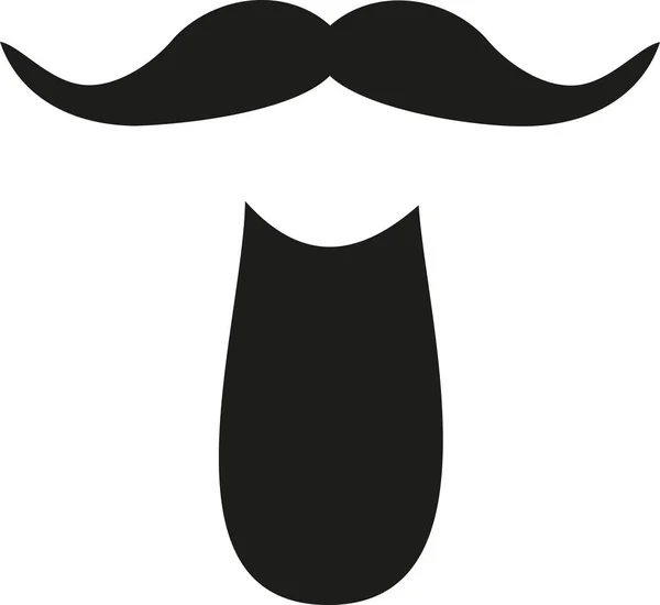 Guidon moustache avec soufflet menton — Image vectorielle