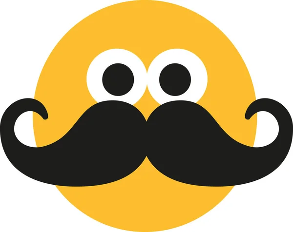 Smiley with mustache — Stock Vector
