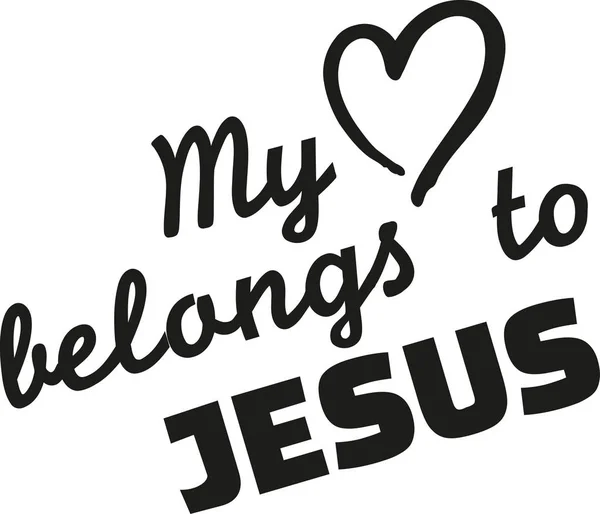 My heart belongs to jesus — Stock Vector