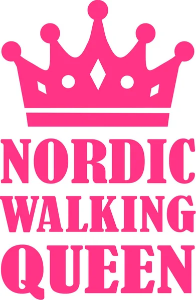 Reine de la marche nordique — Image vectorielle