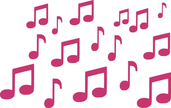 Antecedentes das notas de música rosa — Vetor de Stock
