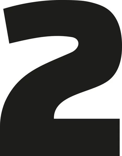 Deux chiffres de nombre 2 — Image vectorielle