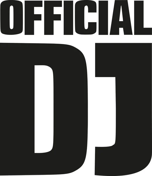 Letras - DJ oficial — Vetor de Stock
