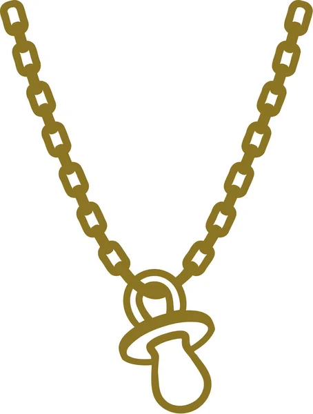 Golden chain with dummy — Stock Vector