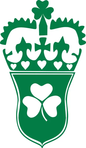 St. Patrick je den odznak s jetelem — Stockový vektor