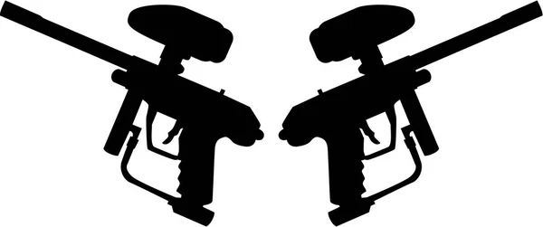 Deux pistolets de Paintball — Image vectorielle