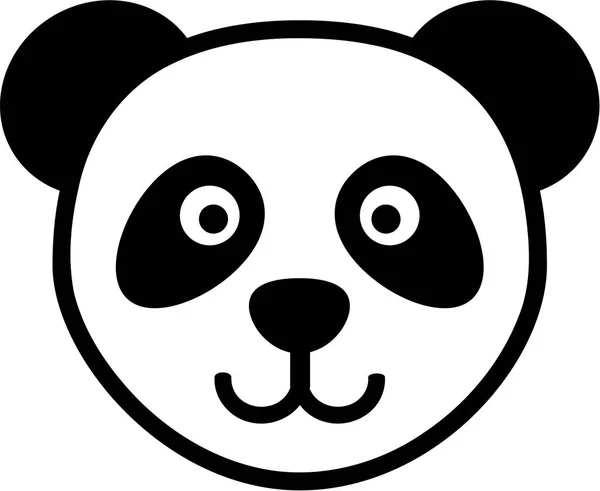 Hlava kreslený Panda — Stockový vektor