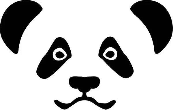 Panda hlavy vektor — Stockový vektor